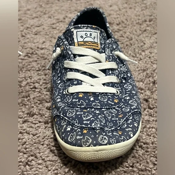 Skechers Women's Bobs B Cute Sneaker Blue Kittens - Picture 4 of 9